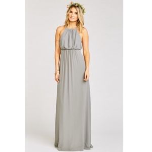 NWT SMYM Amanda Maxi Dress - Soft Charcoal Crisp
